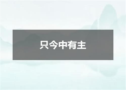 只今中有主