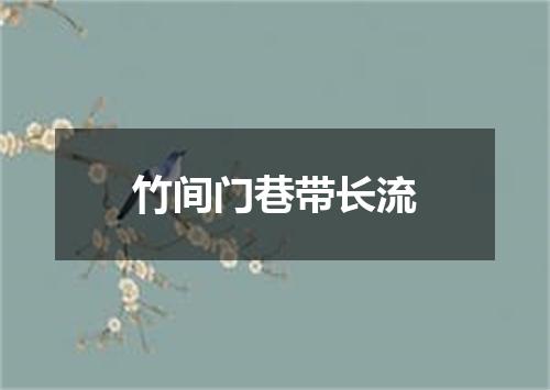 竹间门巷带长流