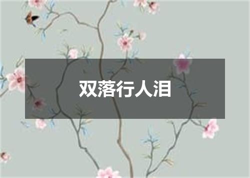 双落行人泪