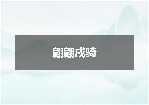 翩翩戍骑
