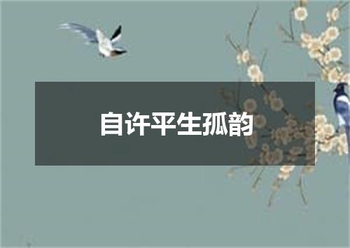 自许平生孤韵