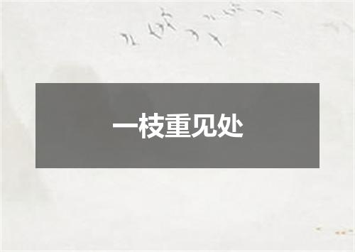 一枝重见处