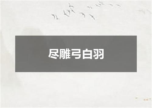 尽雕弓白羽