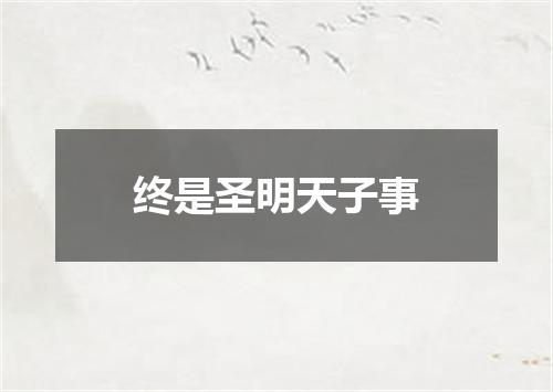 终是圣明天子事