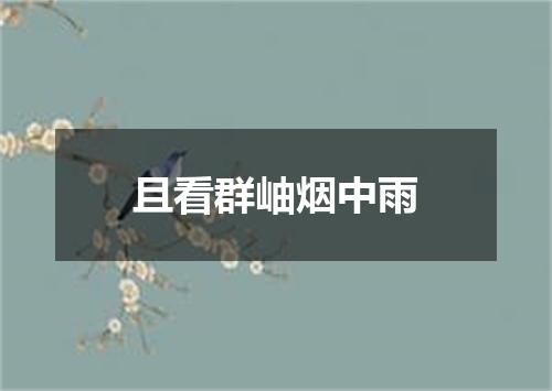 且看群岫烟中雨