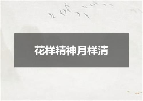花样精神月样清