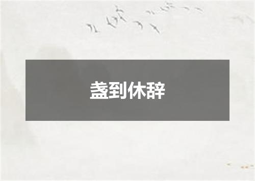 盏到休辞