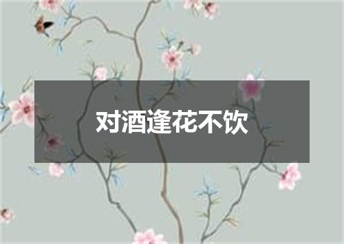 对酒逢花不饮