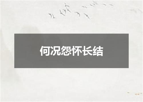 何况怨怀长结