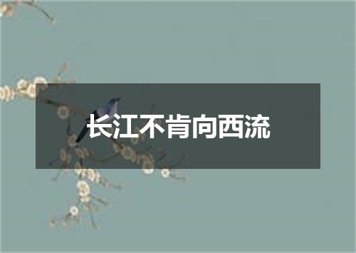 长江不肯向西流