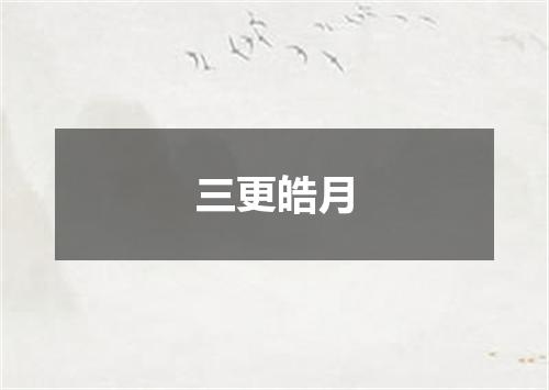 三更皓月