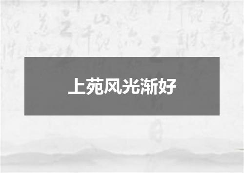 上苑风光渐好