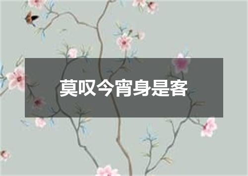 莫叹今宵身是客