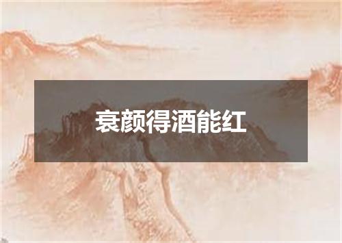 衰颜得酒能红