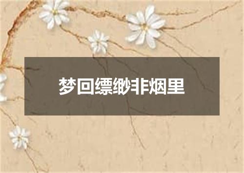 梦回缥缈非烟里