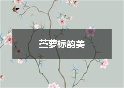 苎萝标韵美