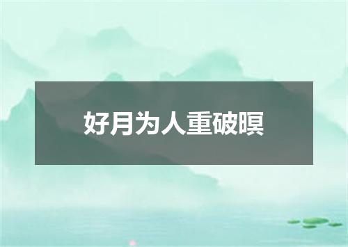好月为人重破暝