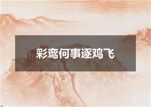 彩鸾何事逐鸡飞
