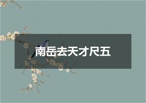 南岳去天才尺五