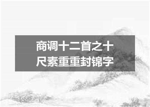 商调十二首之十尺素重重封锦字