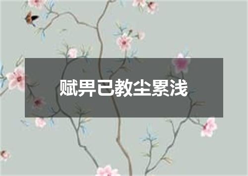 赋畀已教尘累浅