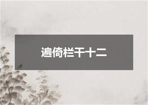 遍倚栏干十二