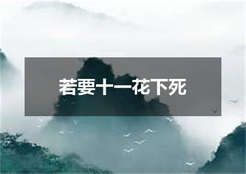 若要十一花下死