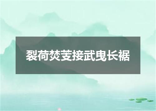 裂荷焚芰接武曳长裾