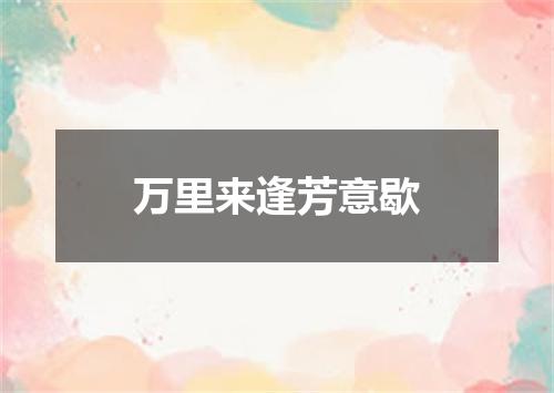 万里来逢芳意歇