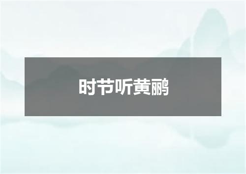 时节听黄鹂