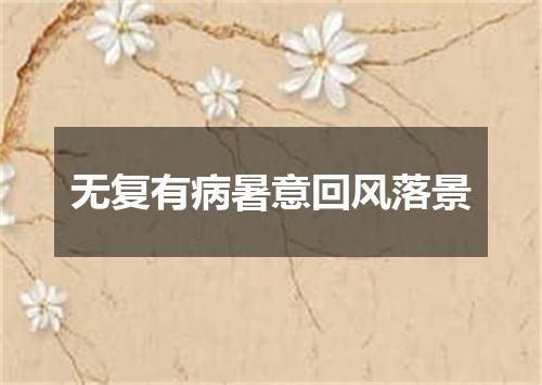 无复有病暑意回风落景