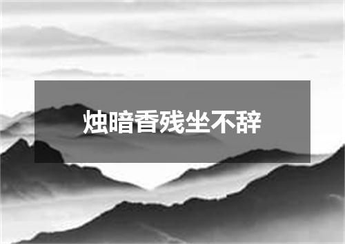 烛暗香残坐不辞