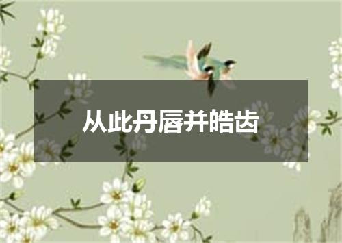 从此丹唇并皓齿