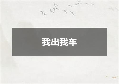 我出我车