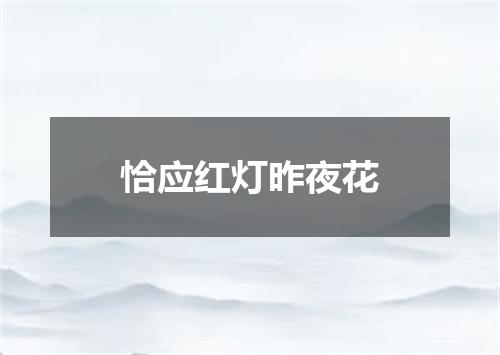 恰应红灯昨夜花