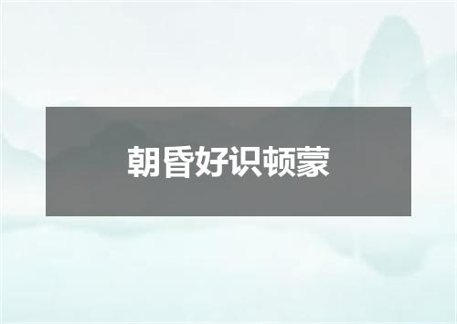 朝昏好识顿蒙