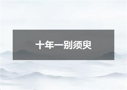十年一别须臾