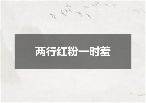 两行红粉一时羞
