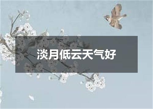淡月低云天气好