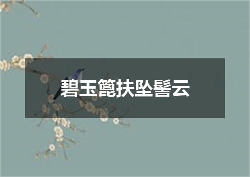 碧玉篦扶坠髻云