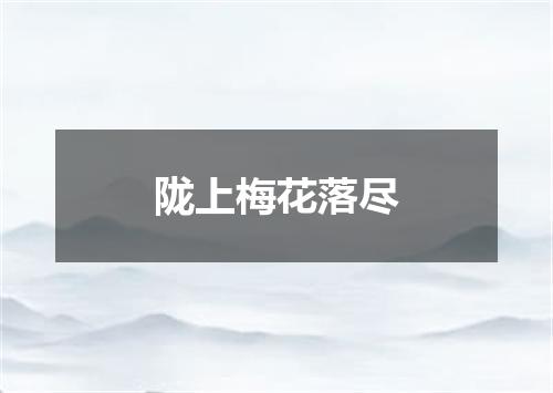 陇上梅花落尽