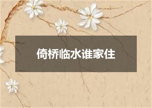 倚桥临水谁家住