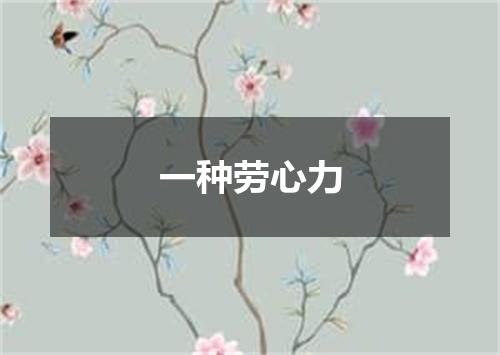 一种劳心力