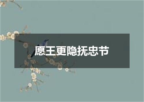 愿王更隐抚忠节