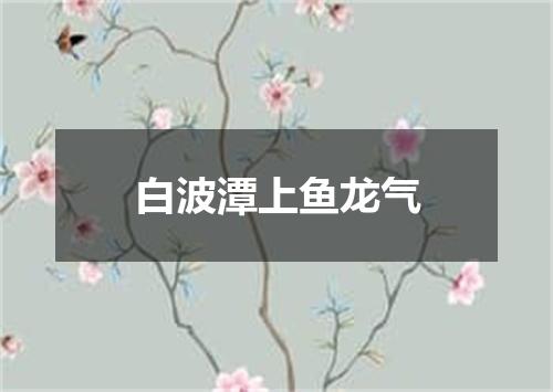 白波潭上鱼龙气