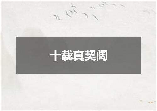 十载真契阔
