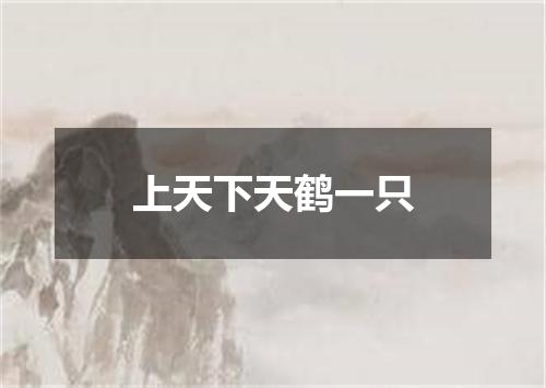 上天下天鹤一只
