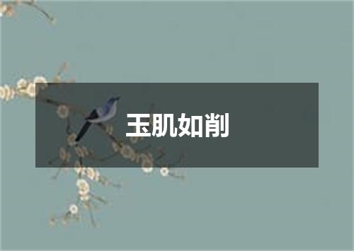 玉肌如削