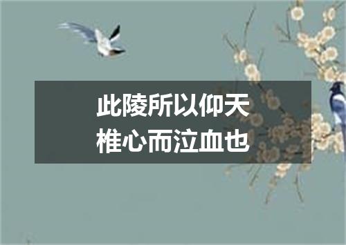 此陵所以仰天椎心而泣血也