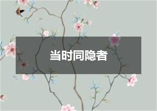 当时同隐者